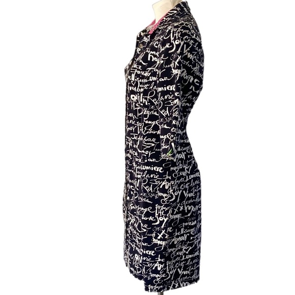 VINTAGE 90/Y2k graffiti print long sleeve pencil Dress - Picture 10 of 16